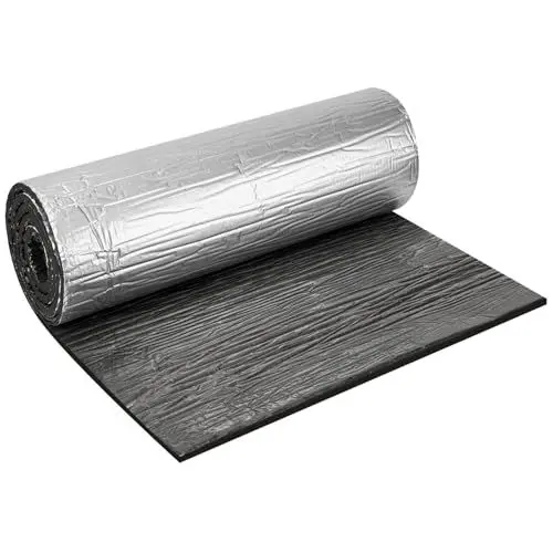 Produktbild: Sleeleece Dämmmatte Akustikmatte Selbstklebend Auto Wohnwagen Schallschutzmatte Schaumstoffrolle Mattenrolle Feuerfest Wasserdicht Schaumstoffplatte Moosgummi 200cm X 50cm X 10mm