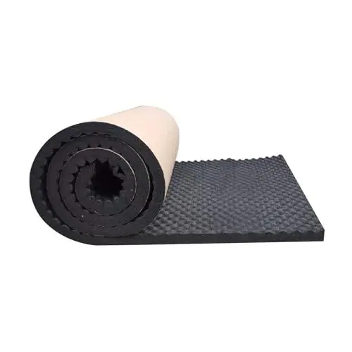 Produktbild: Sleeleece Dämmmatte Auto Schallschutzmatte Dämmung Isolierung Schallschutz Matte Schaumstoff Selbstklebende Mattenrolle, Feuerfest, Feuchtigkeitsfest, Wasserdicht 200x50x2cm