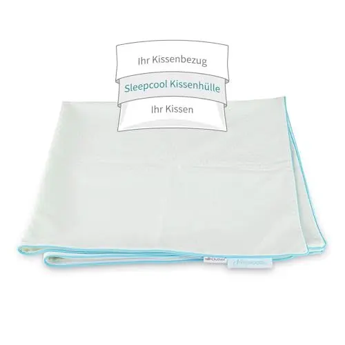Produktbild: SleepCOOL Kühlende Kissenhülle 40x60cm COOL.Green - Komplett aus Recycling Material, Besser schlafen, Umwelt schonen