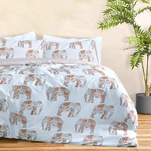Produktbild: Sleepdown Bettbezug-Set, Rostweiß, King Size