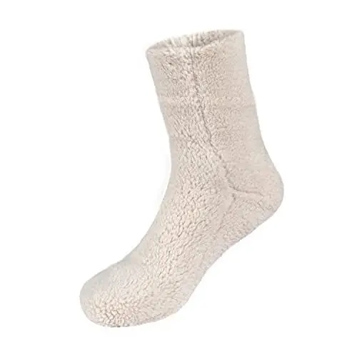 Produktbild: Sleepdown Damen Teddy-Fleece-Socken, Natur, M-L