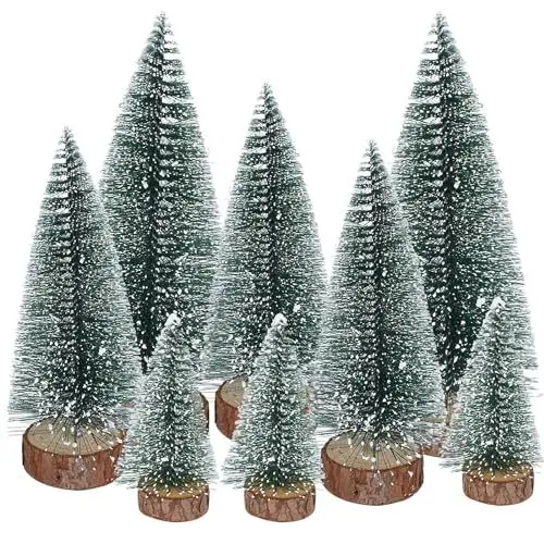 Produktbild: SLFYEE 8pcs Künstlicher Weihnachtsbaum Mini Tannenbaum Weihnachtensdeko Tisch Tannenbaum Klein Weihnachtsbaum Unechte Christbaum 10/15/20cm