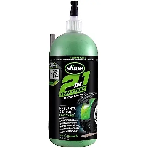 Produktbild: Slime 10194-51 2-in-1-Dichtmittel für Reifen- und Schlauchpannen, Premium, Prävention und Reparatur, geeignet für alle „Off-Highway“-Reifen und -Schläuche, ungiftig, umweltfreundlich 910ml (32oz)