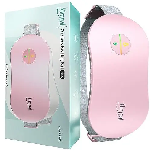 Produktbild: Slimpal Perioden Wärmegürtel, Heizkissen Kabellos, Elektrischer Menstruations Wärmegürtel, Unterleib Wärmegürtel, Konstantes Arbeiten, Geschenke für Frauen, Mädchen, Rosa