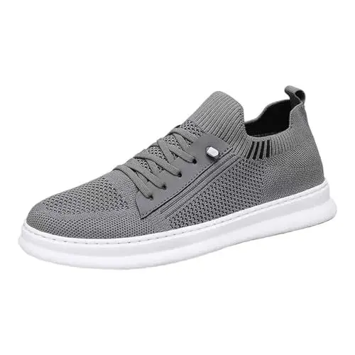 Produktbild: Slip on Sneaker Herren Sportschuhe Mesh Leichte Freizeitschuhe Turnschuhe Loafer Bequeme Wanderschuhe Sneakers Trainingsschuhe Herren Fitnessstudio Laufschuhe Breite Füße Herren Slip On Herren Beige