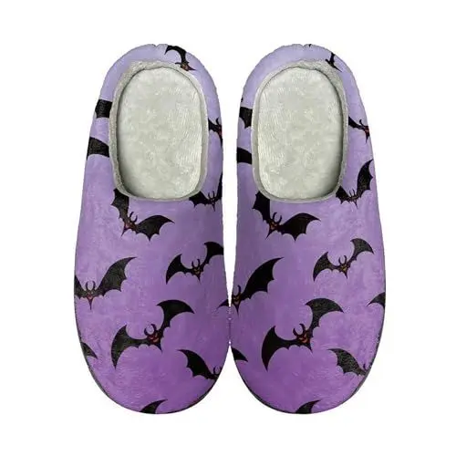 Produktbild: Slippers Hausschuhe Flauschig Hausschuhe Filz (Warmes Upgrade) Warme Hausschuhe für Damen, weich und bequem, wärmen Ihre Füße im Winter. Winter Hausschuhe Damen Hüttenschuhe Damen (Purple, 44)
