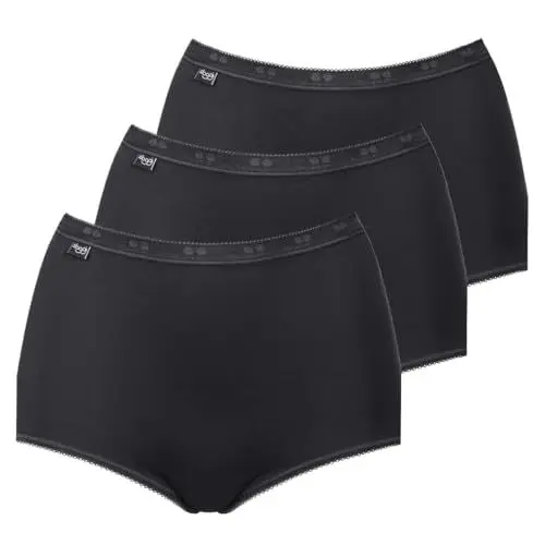 Produktbild: Sloggi Damen Basic+ Maxi 3p Slip, Schwarz, 46 EU