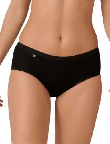 Produktbild: Sloggi Damen Basic+ Midi 2p Slip, Schwarz, 44 EU