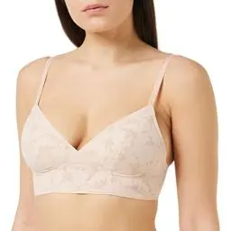 Produktbild: sloggi Damen ZERO Lace 2.0 Longline Bra Bügelloser BH, Light Brown, XL