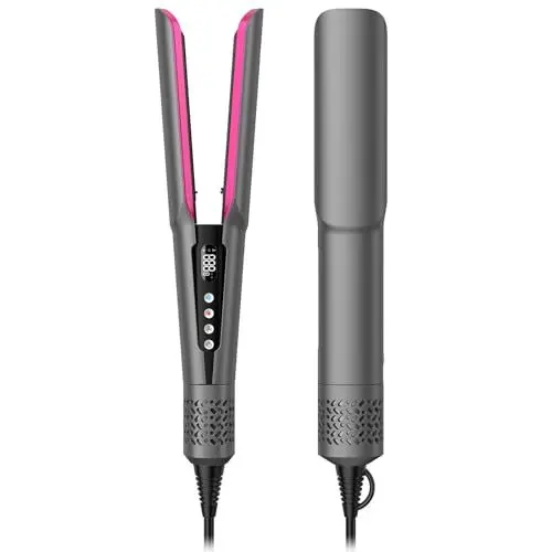 Produktbild: Slopehill Air Glätteisen, Professionelles Ionen Glätteisen, Luft-Haarglätter für Haar Styling, weniger Haarbruch,mehr Glanz und Farbschutz, 90℃-160℃ für mittellanges Haar (30cm+) (grau)