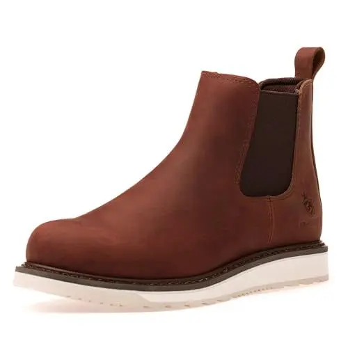 Produktbild: SL-Saint Handmade Soft Toe Chelsea Stiefel Für Männer Klassische Mode Echte Good-year-Welted Vollkornleder Knöchel (Braun, Erwachsene, Herren, 45, Numerisch, EU Schuhgrößensystem, Breit)
