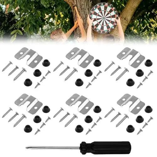Produktbild: SLTAXAR 6 Sätze Dartboard Wandhalter Dartscheibe Halterung Wand Dartscheibe Aufhängeset Dart Board Wandhalter Halterung für Dartscheibe Dartscheibe Wand Aufhängen Halterung Set für Dartboards