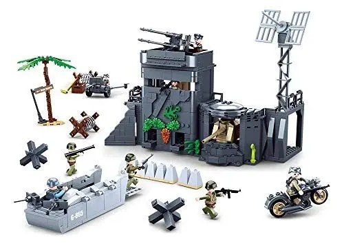Produktbild: Sluban Klemmbausteine SL95721, WWII - Atlantikwall (765 Teile) (M38-B0861), Spielset , Klemmbausteine, Soldaten, mit Spielfigur, Army WWII, Für Kinder ab 4 Jahren , mehrfarbig