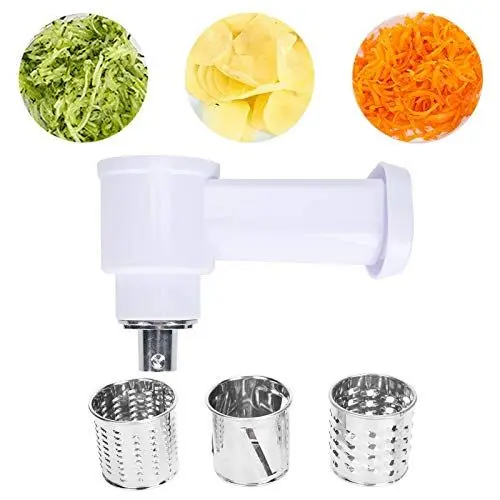 Produktbild: Sluffs Aktualisierter Slicer-Schredder-Aufsatz für KitchenAid-Standmixer, Lebensmittelschneider, Gemüseschneider-Aufsatz für KitchenAid