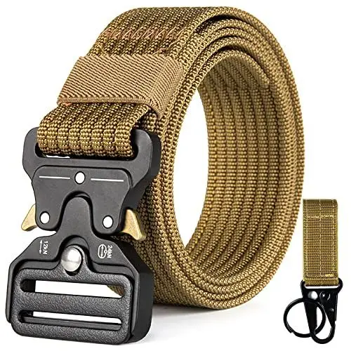 Produktbild: S.Lux Unisex Gürtel Nylon, Canvas Belt mit für Damen und Herren, Stufenlos Verstellbarer Stoffgürtel