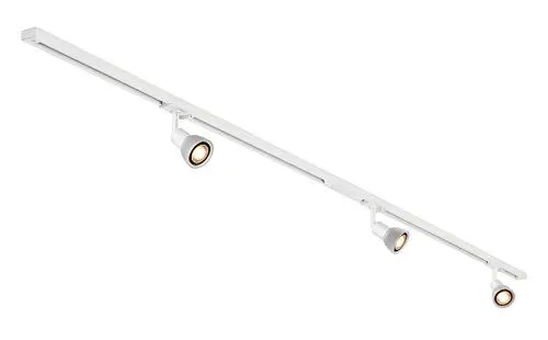 Produktbild: SLV LED Schienensystem PURIA, Starter Set, 1Phasen Schienen-Leuchte zur individuellen Innen-Beleuchtung, dreh- und schwenkbare Decken-Spots, Strahler-Schiene, Deckenstrahler, Decken-Lampe, 3x GU10