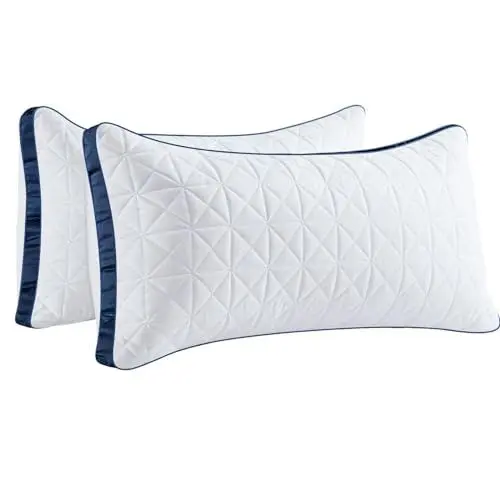 Produktbild: Slybear Kissen Kopfkissen 40x80cm 2er Set, 2X Seitenschläferkissen Nackenkissen orthopädisches mit Premium Mikrofaser Füllung, atmungsaktives Sitzkissen Sofakissen Schlafkissen weich& stützend