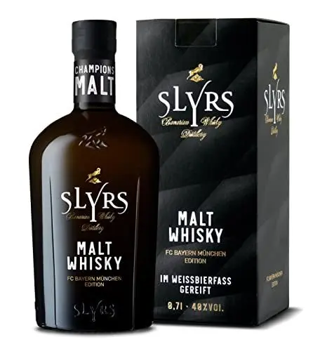 Produktbild: Slyrs Champignons MALT Whisky FC Bayern München Edition 40% vol. 0,7 L