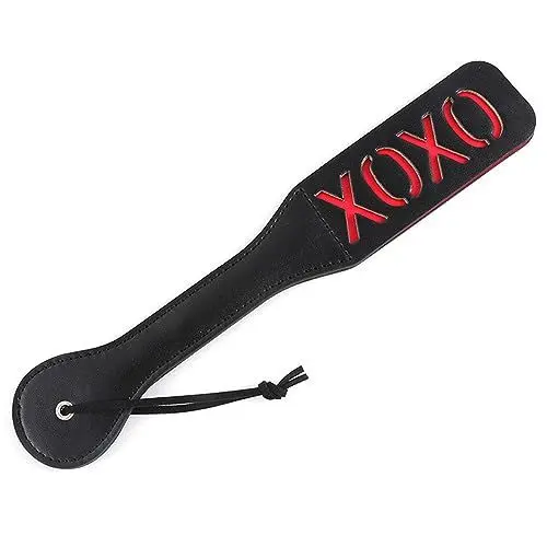 Produktbild: SM Paddel aus Leder,Bondage & SM Leder，SM Paddel Spanking，Leder peitsche， Paddel Flogger Cosplay Sexspielzeug，für Paare Pärchen Fetisch Cosplay（XOXO）