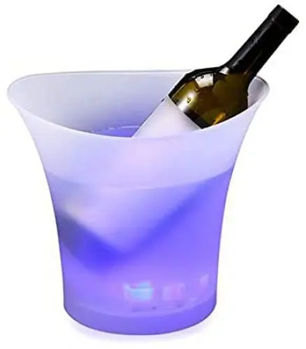Produktbild: Smad 5 Stück Sektkühler, beleuchtet, LED-Eiskübel, mehrfarbig, für Champagner, Bier, Wein, Getränke, für Party, Bar, Zuhause