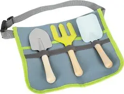 Produktbild: Small Foot Gürteltasche mit Gartenwerkzeug aus Holz und Metall, mit verstellbarem Gurt, für Kinder ab 3 Jahren, Gartengeräte 11882, Multicolor