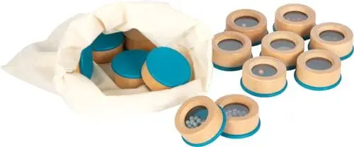 Produktbild: Small Foot Hörmemo „Sensory“, akustisches Sinnesspiel für Kinder, mit 16 gefüllten Holzdosen, ab 3 Jahren, 12468