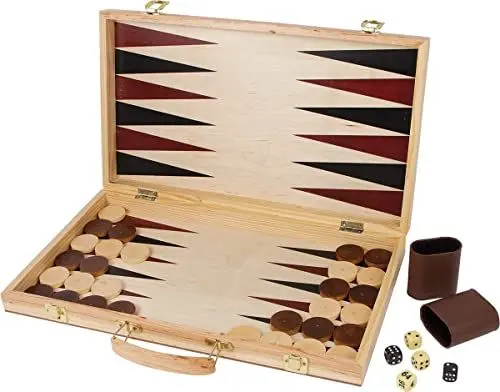 Produktbild: small foot Schach und Backgammon Koffer aus Holz, Konzentrationsspiele für Groß und Klein, ab 6 Jahren, 2853