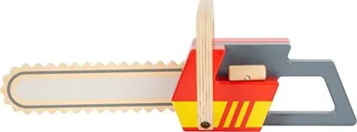 Produktbild: small foot Kettensäge aus Holz, Rollenspielzeug zum Thema Feuerwehr, mit Sound, für Kinder ab 3 Jahren, 12362