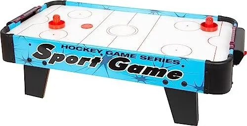 Produktbild: small Foot Air-Hockey Champion, kompakter Tischaufleger für Speedhockey, mit Puck, ab 5 Jahren, 12445, ca. 69 x 36 x 21 cm, Blau