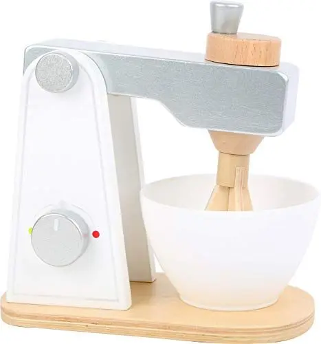 Produktbild: small Foot Rührgerät aus Holz, Zubehör für Kinderküche, mit beweglichem Oberteil und Rührschüssel, ab 3 Jahren, 10595