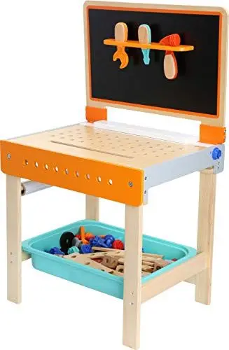 Produktbild: small foot 10603 Werkbank und Maltisch als 2-in 1 Spielzeug aus Holz