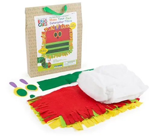 Produktbild: small foot 10665 Die kleine Raupe Nimmersatt Bastelset buntes Kissen, inkl. Kissenbezug, Filzaugen und Füllmaterial, in praktischer Tragetasche, fördert die Kreativität, 0