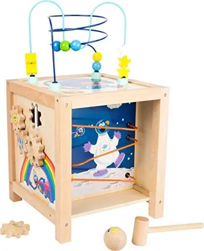 Produktbild: small foot 10974 Sesamstrasse Motorikwürfel aus Holz, 100% FSC-Zertifiziert, für multifunktionalen Spielspaß für Kinder ab 18 Monaten Spielzeug, Mehrfarbig