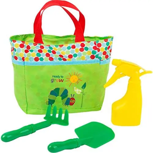 Produktbild: small foot 11172 Raupe Nimmersatt Gartentasche mit Schaufel, Harke und Sprühflasche