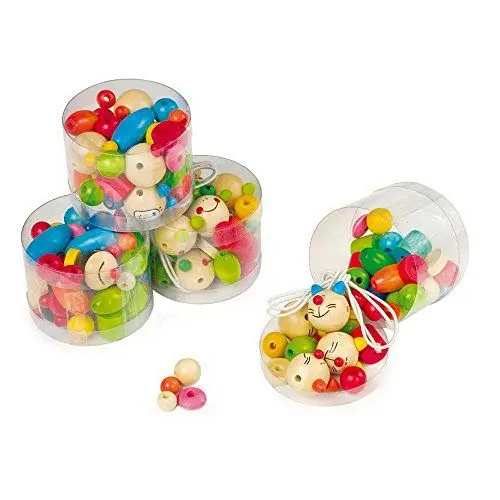 Produktbild: small foot 7696 Motorikspielzeug-Fädelspaß, 4-er Set, Mehrfarbig