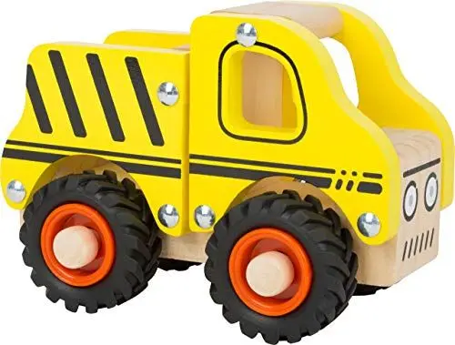 Produktbild: small foot Baufahrzeug aus Holz, mit Ladefläche und gummierten Rädern, für Kinder ab 18 Monaten, 11096