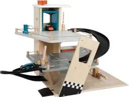 Produktbild: small foot Parkhaus Rallye, mit 3 Etagen, 2 Rampen und 2 Holzautos, Parkgarage aus Holz für Kinder ab 3 Jahren, 12357
