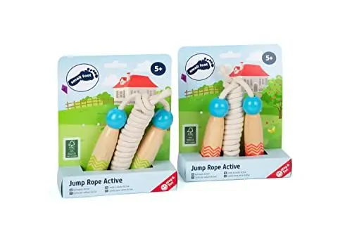 Produktbild: small foot Springseil Active aus FSC 100%-zertifiziertem Holz, 2er-Set, Bewegungsspielzeug ab 5 Jahren, 11872