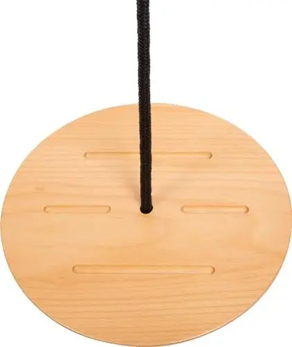 Produktbild: small foot Tellerschaukel mit Kletterseil „Black Line“, Kletterschaukel für Kinder und Erwachsene, ab 3 Jahren, 12406