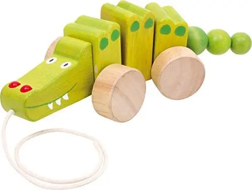 Produktbild: small foot Zieh-Krokodil aus Holz, wackelt beim Hinterherziehen, Ziehtier fördert die Motorik, ab 1 Jahr, 2604