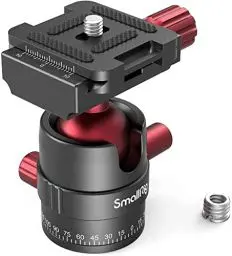 Produktbild: SMALLRIG 360° Kugelkopf mit 1/4 Zoll Schraubbefestigung Aluminium Mini Stativkopf für Canon/für Sony/für Nikon/für Panasonic/für DSLR Kamera/für GoPro/Smartphones (3034)