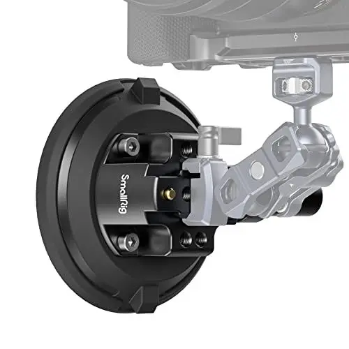 Produktbild: SMALLRIG 4″ Camera Suction Cup, Kamera Kamerahalterung am saubere und Glatte Oberflächen, max 2kg Belastung für Geschwindigkeiten bis zu 80km/h (50mph), für DJI OSMO, für GoPro Hero, für Nikon – 4122B