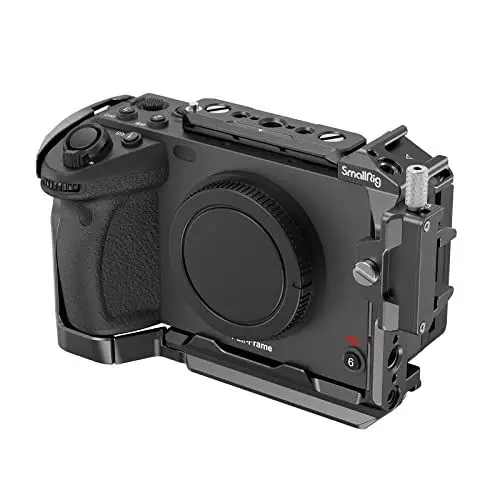Produktbild: SMALLRIG Cage für Sony FX30 FX3 mit HDMI-Kabelklemme, Klassisch Hellschwarze Oberfläche, Inklusive Kaltschuh und NATO-Schiene, Modulares Design, Kompatibel mit Original-XLR-Griff - 4183B