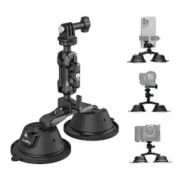 Produktbild: SMALLRIG Camera Suction Cup Mount für GoPro, Car Window Camera Holder Fahrzeugschießen für Action Kamera Handy DSLR, 0.5 kg Belastung für 80 km/h, maximale Belastung von 3 kg im Ruhezustand – 3566