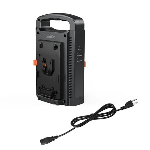 Produktbild: SMALLRIG Dual Channel V Mount Battery Charger, Zweikanal V-Mount Akkuladegerät, V-Mount/V-Lock-Akkuladegerät für V Mount Akku, passend für SmallRig V-Mount-Akku VB50 / VB99 / VB99 Pro - 4578
