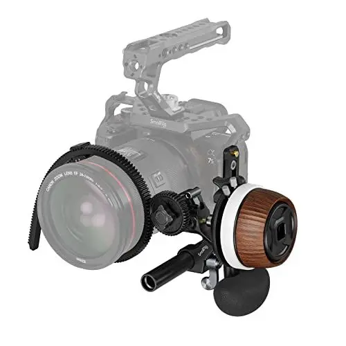 Produktbild: SMALLRIG Follow Focus F60 mit einstellbarem Dämpfungssystem und A/B-Stopps, Vorwärts/Rückwärtsschalter, Objektiv-Zoomsteuerung für DSLR und spiegellose Kameras, Inklusive 15mm Rod & Rod Clamp
