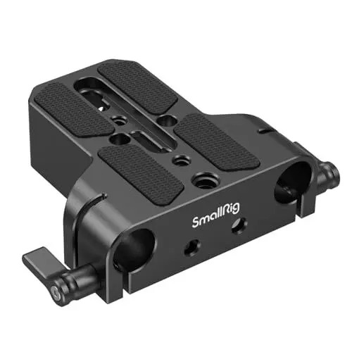 Produktbild: SMALLRIG Kamera-Grundplatte mit Stangenschienenklemme, Grundplatte für Sony A6500 A6600 A6300, für Panasonic GH5 GH6, für Sony A7-Serie, für Canon R5 R6, beide für Kameras und Käfige - 1674