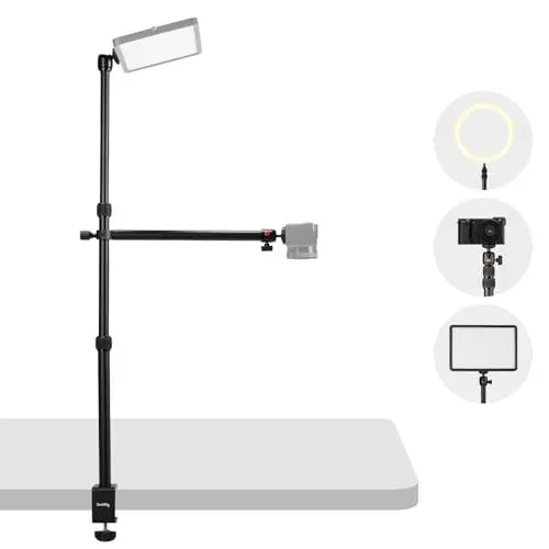 Produktbild: SMALLRIG Kamera-Tischhalterung mit magischem Arm und 1/4-Zoll-Kugelkopf, Verstellbarer 13-35,4-Zoll-Lichtstativ, C-Klemme für DSLR-Kamera, Ringlicht, Live-Streaming, Foto- und Videoaufnahmen - 3992