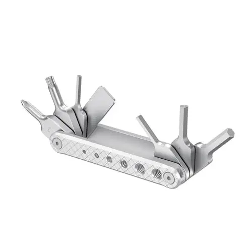 Produktbild: SMALLRIG Kamera Multitool Werkzeug mit Schraubendreher und Schraubenschlüssel, Folding Screwdriver Tool Set mit 7 Funktionswerkzeugen im Lieferumfang Enthalten für Kamera Rig, Silber - 2213D