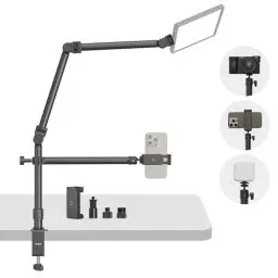 Produktbild: SMALLRIG Kamera Tischstativ Live Desktop Kamerahalterung, Overhead-Kamera Tischmontageständer mit flexiblem abnehmbarem Arm mit 360°-Kugelkopf, Tisch-C-Klemme für Fotografie, Videografie, Live-4456